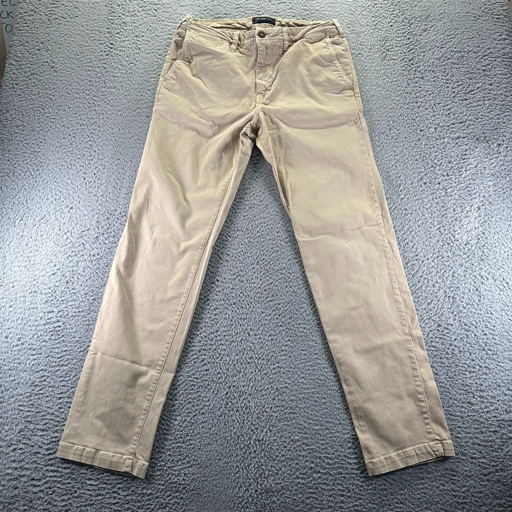 American Eagle Outfitters Extreme Flex Pant Mens 30x32 Brown Cotton Khakis Slim